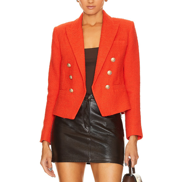 L'AGENCE Jackets & Blazers - L'Agence 'Brooke' Red Double Breasted Crop Blazer Size 4